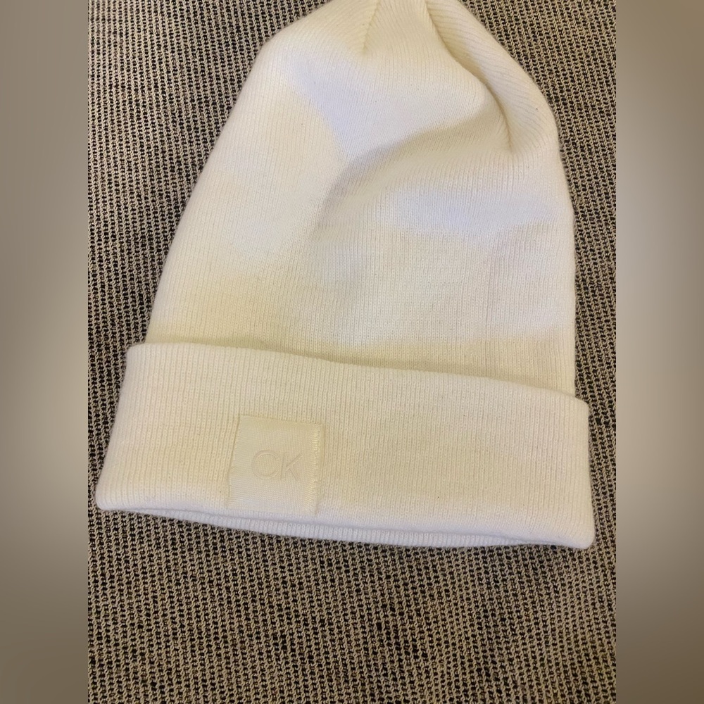 Calvin Klein Kids Cream Knit Hat